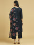 Navy Blue Cotton Pant Suit 191889 Salwar Kameez