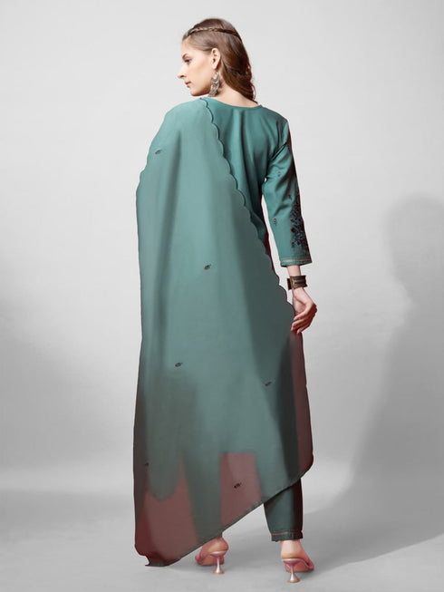 C-Green Cotton Blend Pant Suit 191906 Salwar Kameez