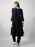 Navy Blue Cotton Blend Pant Suit 191912 Salwar Kameez