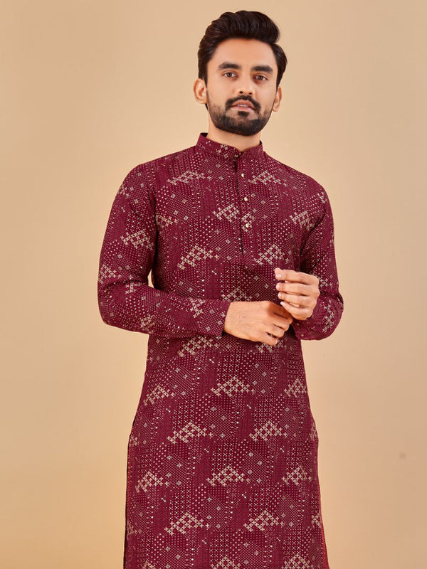 Wine Kurta Premium Soft Cotton Payjama