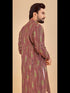 Mauve Kurta Premium Soft Cotton Payjama Closure View