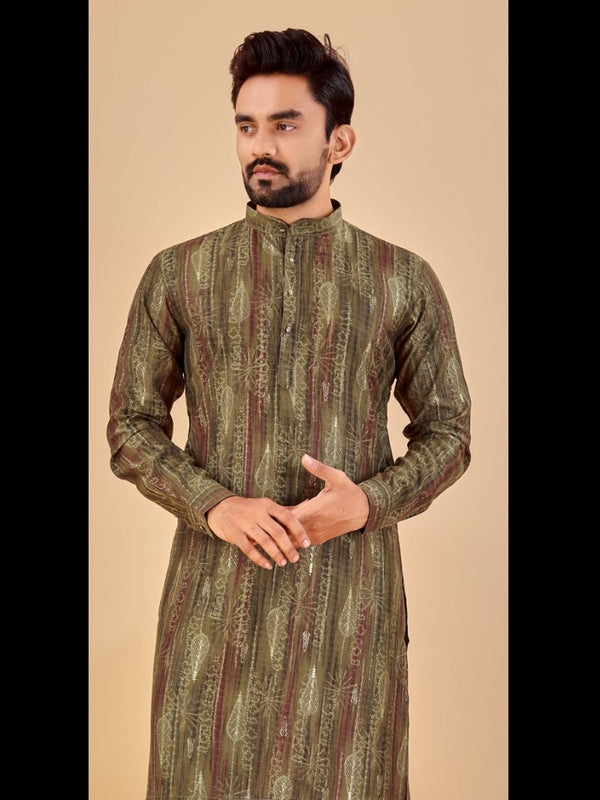 Mehndi Green Kurta Premium Soft Cotton Payjama