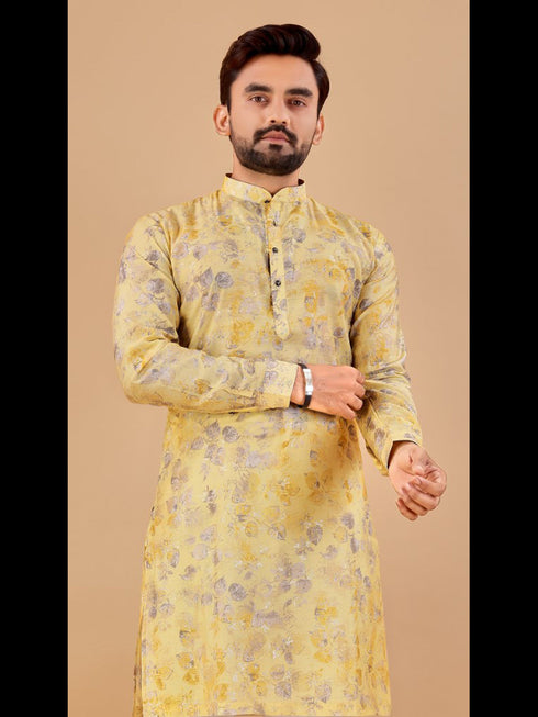 Yellow Kurta Premium Soft Cotton Chudidaar