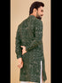 Dark Green Kurta Premium Soft Cotton Chudidaar Closure View