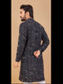 Navy Blue Kurta Premium Soft Cotton Chudidaar Closure View