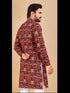 Red Kurta Premium Soft Cotton Chudidaar Closure View