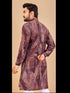 Wine Kurta Premium Soft Cotton Chudidaar Closure View