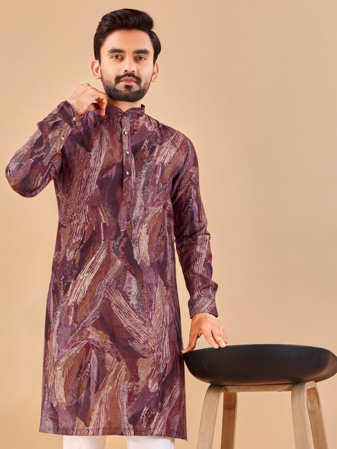 Wine Kurta Premium Soft Cotton Chudidaar