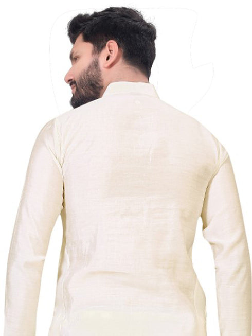 Cream Only Kurta Viscose Payjama Closure View