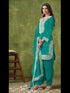 Mint Chanderi Roman Silk Patiyala Dress 191996 Closure View