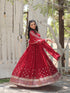 Red Faux Blooming Anarkali Dress 192018 Salwar Kameez
