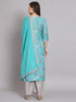 Sky Blue Viscose Rayon Pant Suit 192049 Salwar Kameez