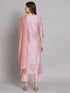 Pink Chanderi Pant Suit 192051 Back View