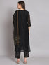 Black Chanderi Pant Suit 192052 Back View