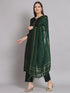 Green Chanderi Pant Suit 192053 Closure View