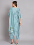 Sky Blue Chanderi Pant Suit 192056 Back View