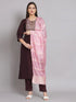 Purple Silk Blend Pant Suit 192059