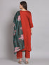 Maroon Silk Blend Pant Suit 192060 Back View