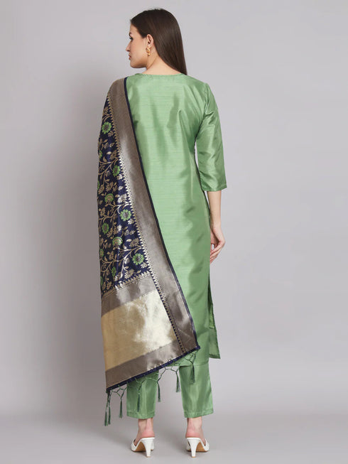 Pista Silk Blend Pant Suit 192062 Back View