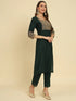 Green Silk Blend Pant Suit 192064 Back View