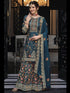 Teal Heavy Premium Silk Palazzo Suit 192281