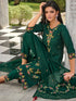 Green Pure Viscose Pant Suit 192295 Closure View