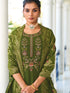 Mehndi Pure Viscose Pant Suit 192306 Closure View