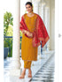 Yellow Pure Viscose Pant Suit 192308
