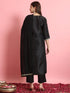 Black Silk Blend Pant Suit 192309 Salwar Kameez