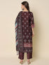 Purple Viscose Rayon Pant Suit 192310 Back View