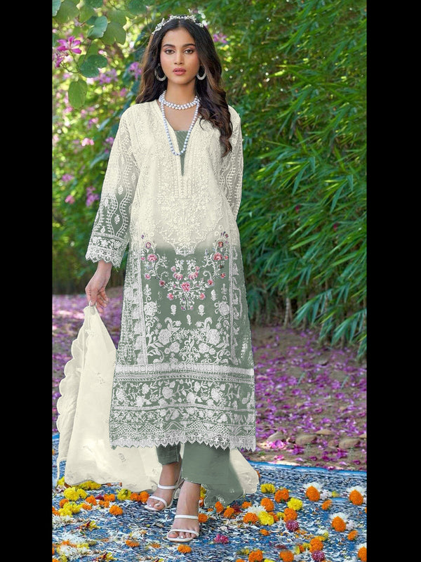 Multi Heavy Organza Pant Suit 192327