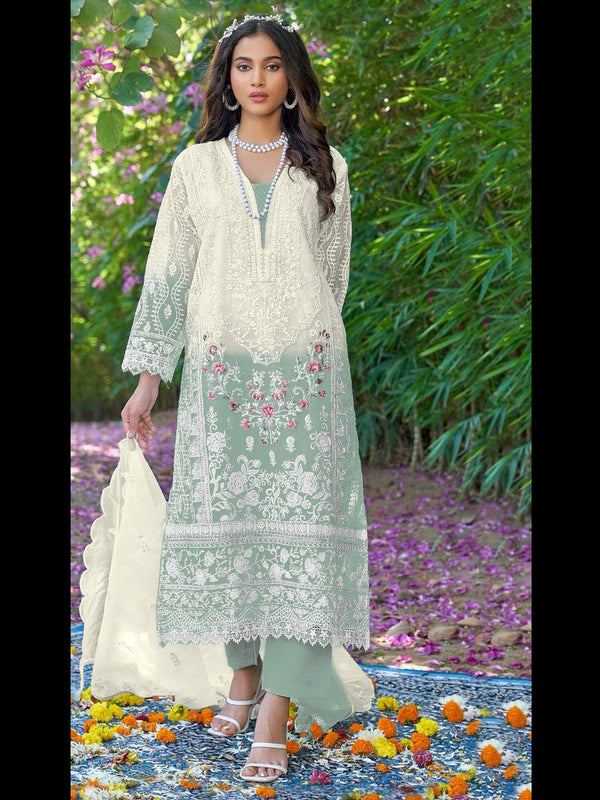 Multi Heavy Organza Pant Suit 192332