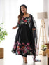 Black Heavy Pure Soft Organza Silk Anarkali Dress 192334
