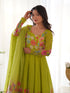 Lemon Heavy Pure Soft Organza Silk Anarkali Dress 192335 Salwar Kameez