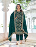 Green Blooming Vichitra Pant Suit 192354