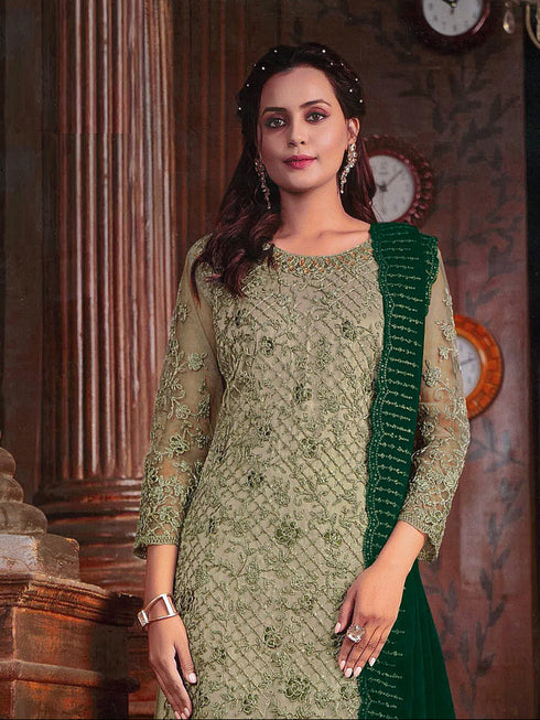 Pista Heavy Butterfly Net Palazzo Suit 192357 Closure View