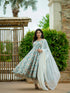 Multi Heavy Pure Maslin Anarkali Dress 192362 Closure View