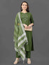 Green Cotton Blend Pant Suit 192379