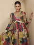 Multi Real Georgette Anarkali Dress 192404 Closure View