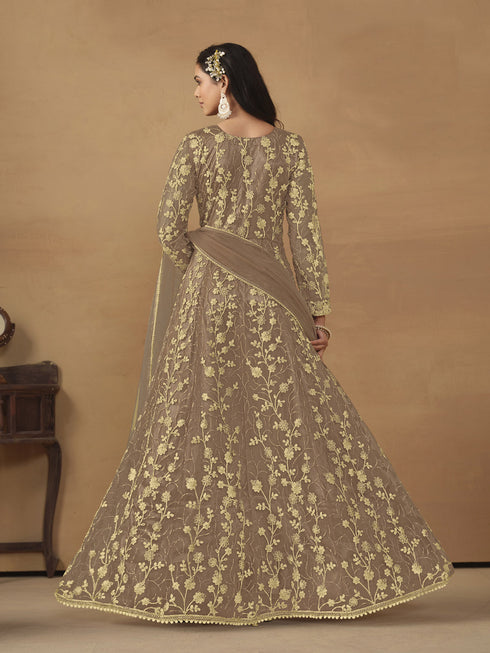 Chiku Net Anarkali Dress 192412 Back View