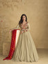 Beige Real Georgette Anarkali Dress 192442