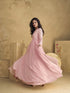 Pink Real Georgette Anarkali Dress 192444 Closure View