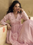 Pink Real Georgette Anarkali Dress 192444 Back View