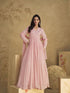 Pink Real Georgette Anarkali Dress 192444