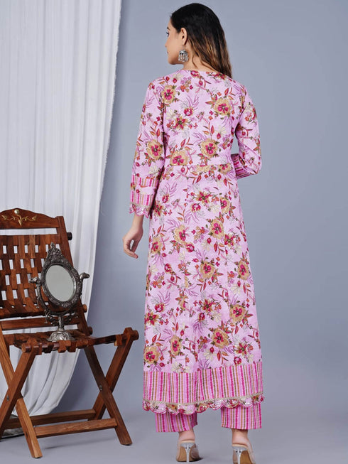 Multi Cotton Pant Suit 192446 Back View