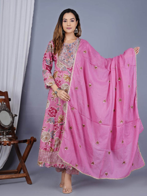 Multi Cotton Pant Suit 192447