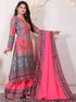 Multi Heavy Cotton Muslin Palazzo Suit 192512 Closure View