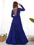 Navy Blue Premium Festive Wear Heavy Pure Soft Fox Georgette Gown Collection Salwar Kameez
