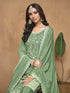 Sea Green Chinon Palazzo Suit 192630 Salwar Kameez