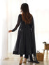 Black Heavy Pure Soft Georgette Anarkali Dress 192646 Back View